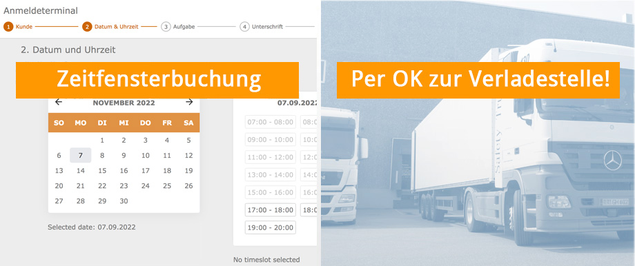 ild Zeitfensterbuchung und Smartphone